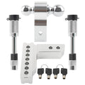 Dual Ball 2" Receiver Adjustable Trailer Tow Hook & Lock Aluminum