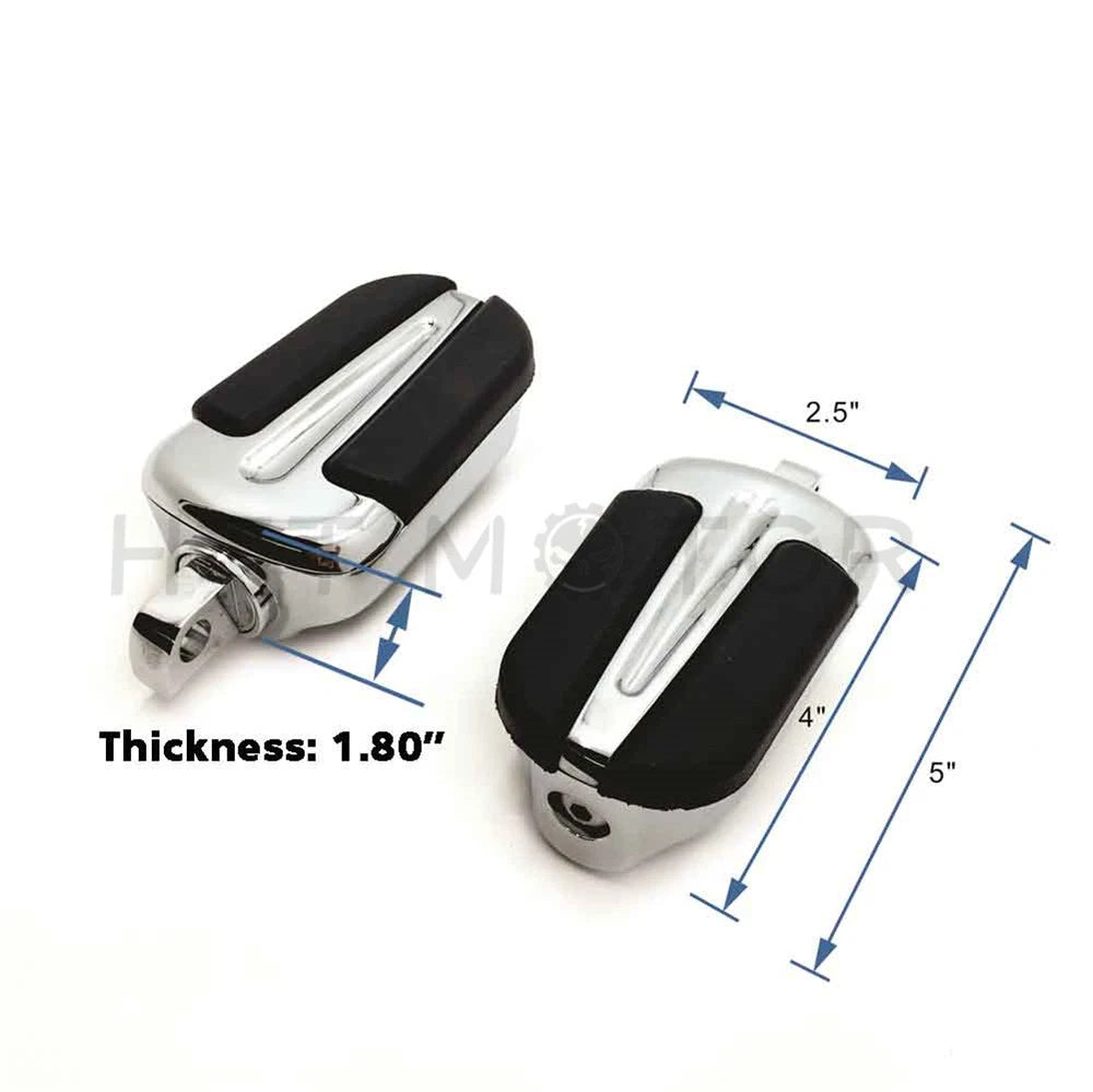 Chrome Foot Pegs for Harley Wide Glide/Fat Boy/Switchback/Road (1984–2017)