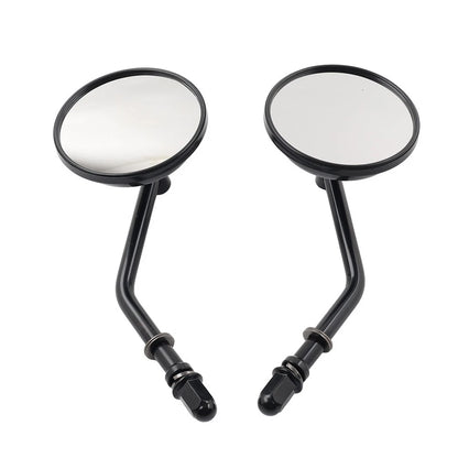 Round Retro Rearview Side Mirrors for Harley Davidson Sportster (8mm)