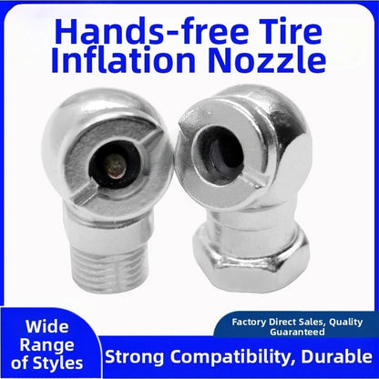 Valve Stem Adapter for Tire Inflator Nozzle (Copper Alloy, Ball-lock)