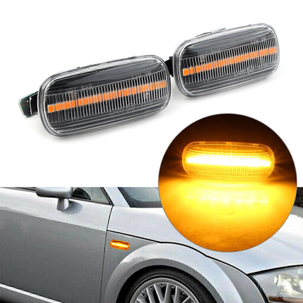 Dynamic LED Side Marker Turn Signal Light for Audi A3 A4 B7 A6 C5 C6 (2000–2016)