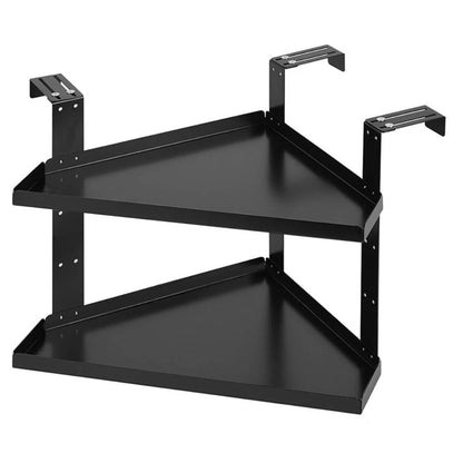 Height Adjustable Metal Cubicle Corner Shelf for Office Workspace