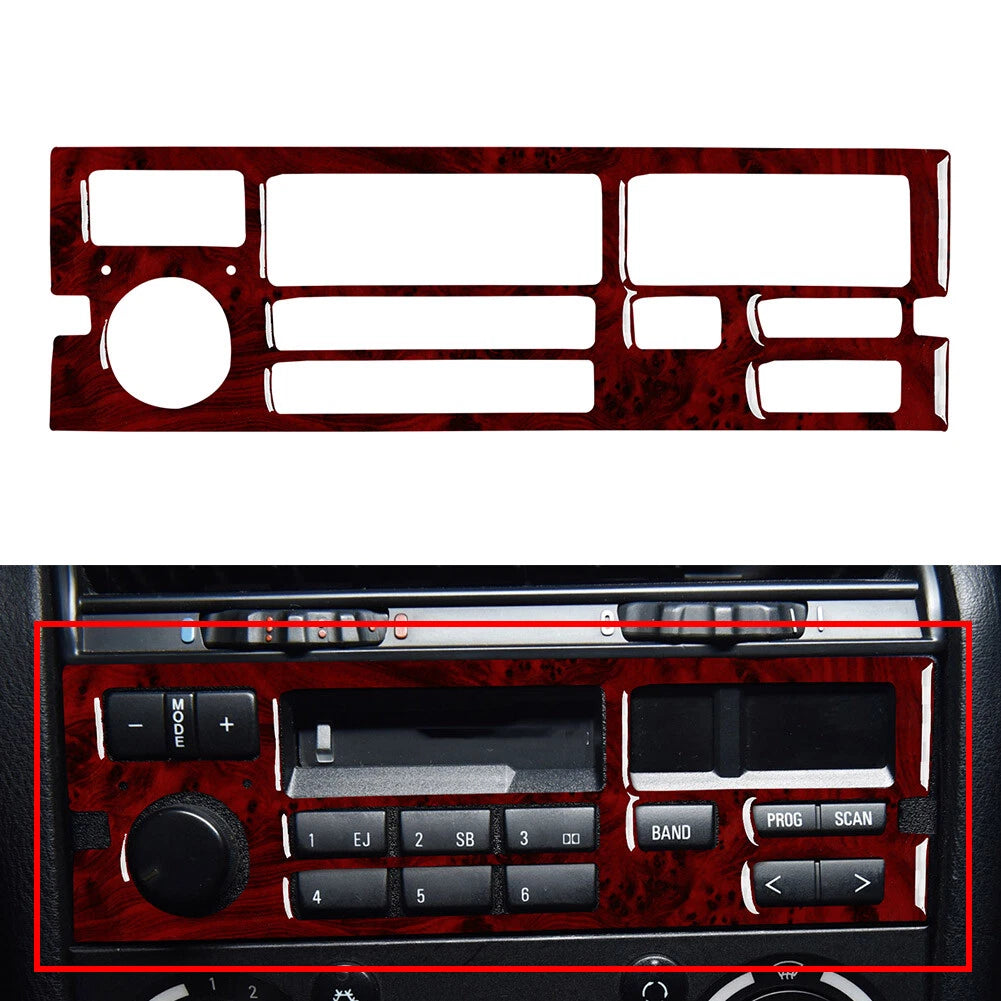 1pc Red Wood Grain Radio CD Panel Trim for BMW 3 Series E36 (1994–1996)