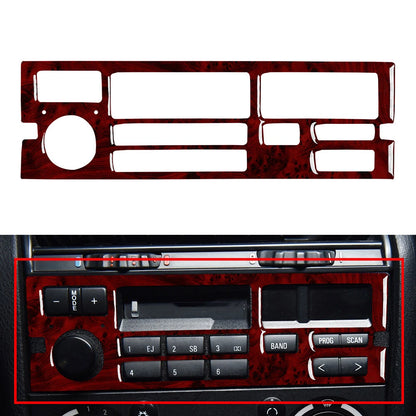 1pc Red Wood Grain Radio CD Panel Trim for BMW 3 Series E36 (1994–1996)