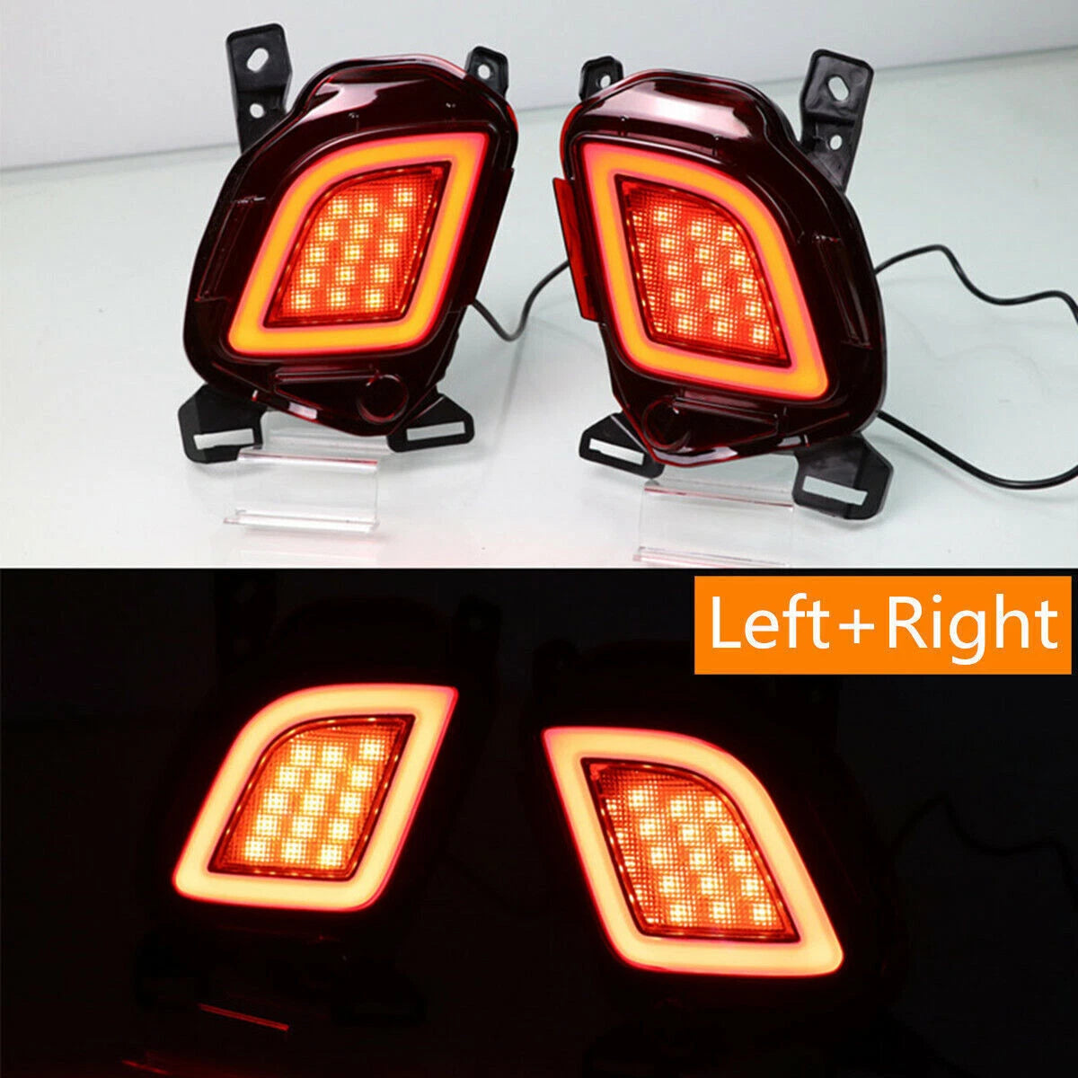 2Pc Rear Fog Light Tail Bumper Exterior Lamp For Toyota Highlander 2015-2019