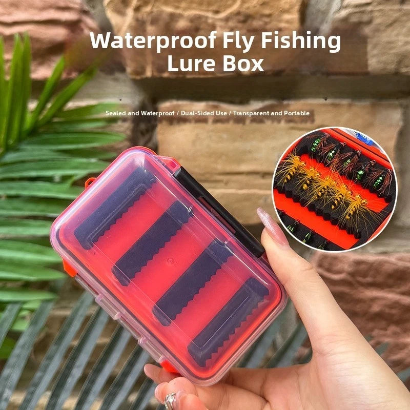 Fly Fishing Organizer Case with Transparent Lids and Waterproof Seal