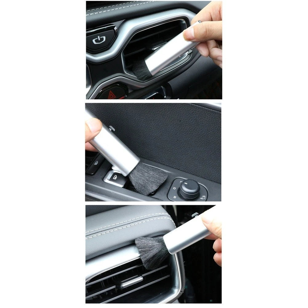 Retractable Dust Brush for Car Vent and Dashboard