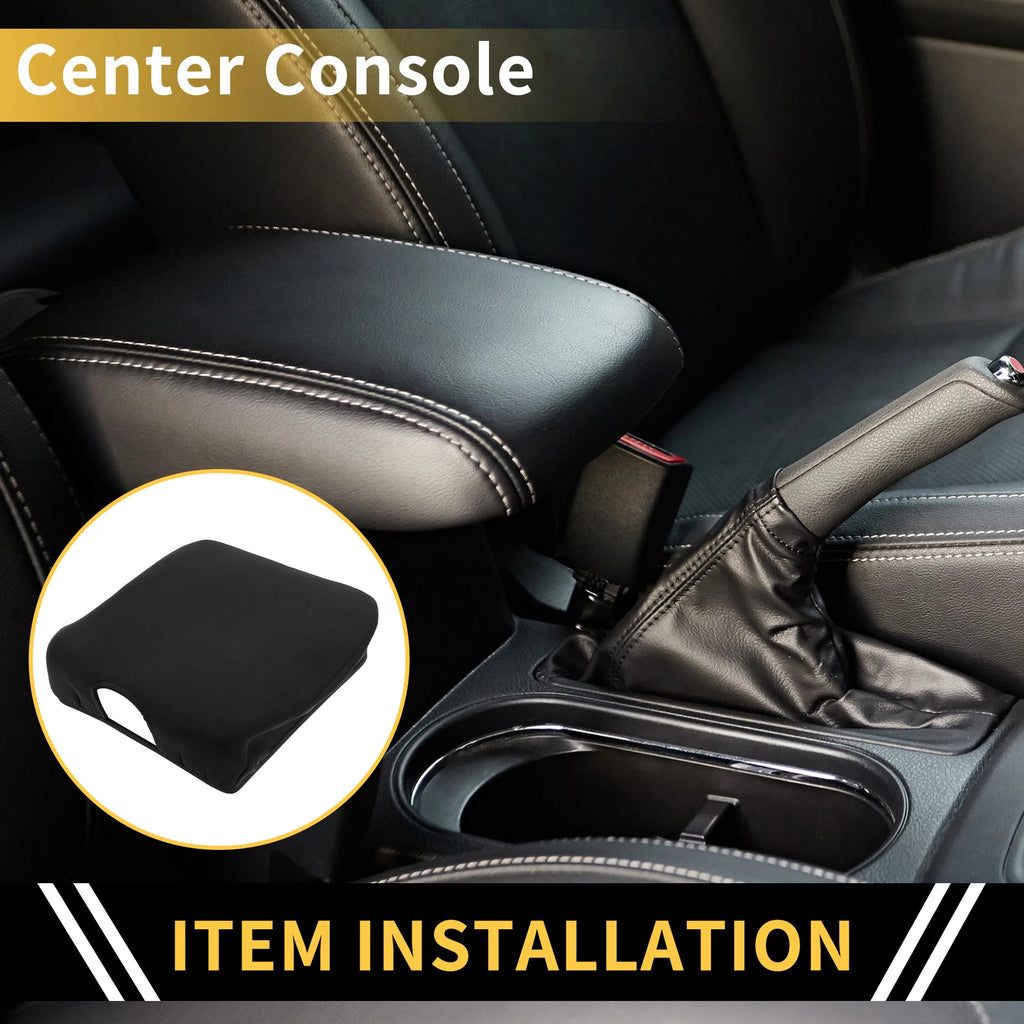 Center Console Lid Armrest Cover for Dodge Ram (Microfiber Leather)