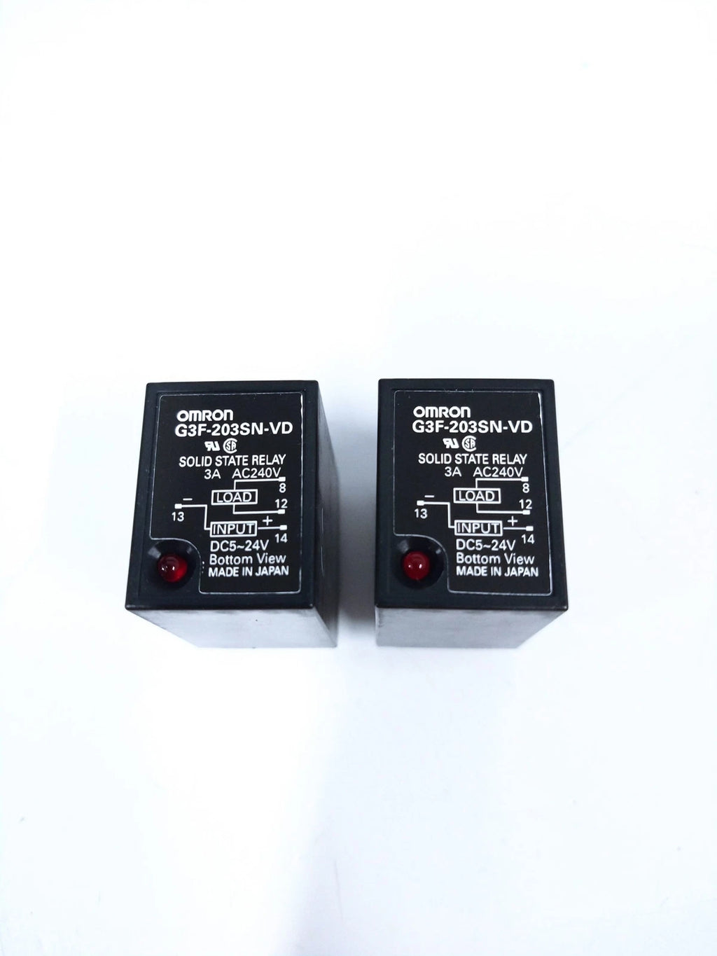 2X Solid State Relay Omron G3F-203SN-VD for Various Applications (24V)