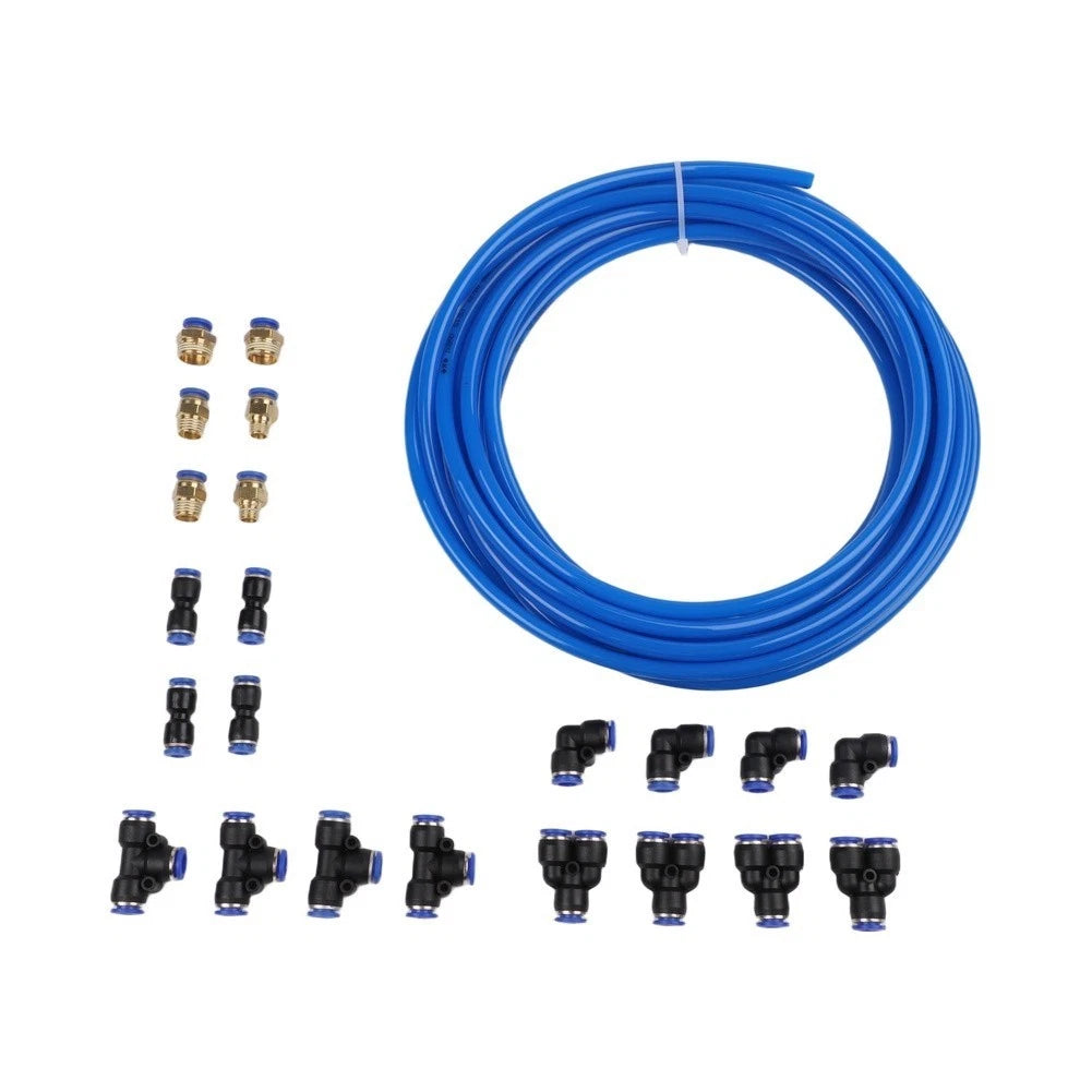 10 Meter Pneumatic Tubing Kit 8mm with Quick Connector for Workshop Use