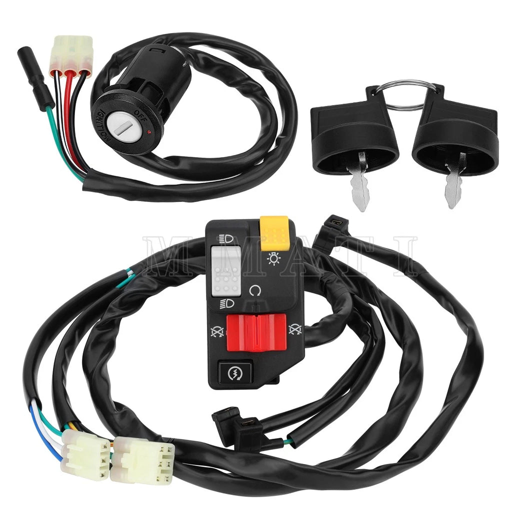 Left Handlebar Kill Switch & Key Switch for Honda Recon 250 TRX250TM (2007–2020)