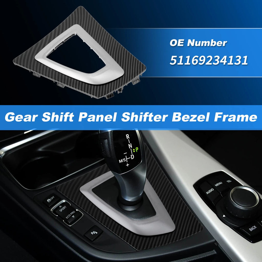 Carbon Fiber Pattern Gear Shift Panel Bezel Frame for BMW 3 Series (2012–2019)