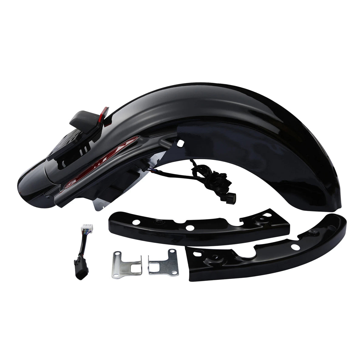 5" Stretched Hard Saddlebags & Rear LED Fender for Harley Road Glide (2009–2013)