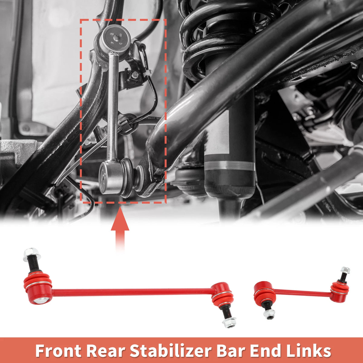 Set of 4 Front Rear Stabilizer Sway Bar Links for Honda Pilot (2003–2008) & Acura MDX (2003–2006)