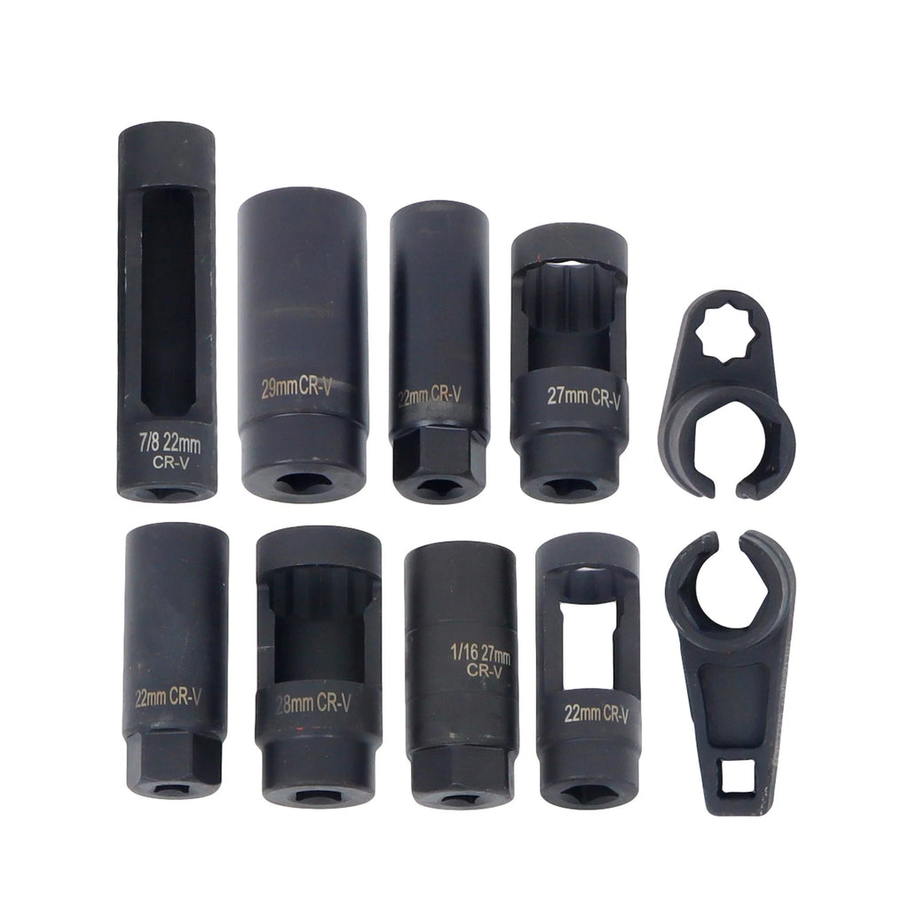 10pcs Oxygen Sensor Socket Set for Universal Vehicles