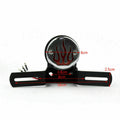 Flame Fire Rear Tail Light for Chopper Cafe Racer Bobber (Chrome, T9)
