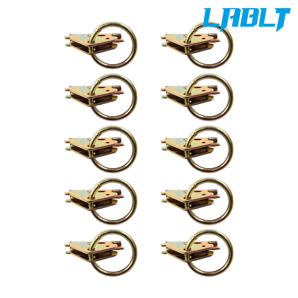 10Pack Steel E-Track O Ring Tie-Down Anchors 2" for E-Track Systems