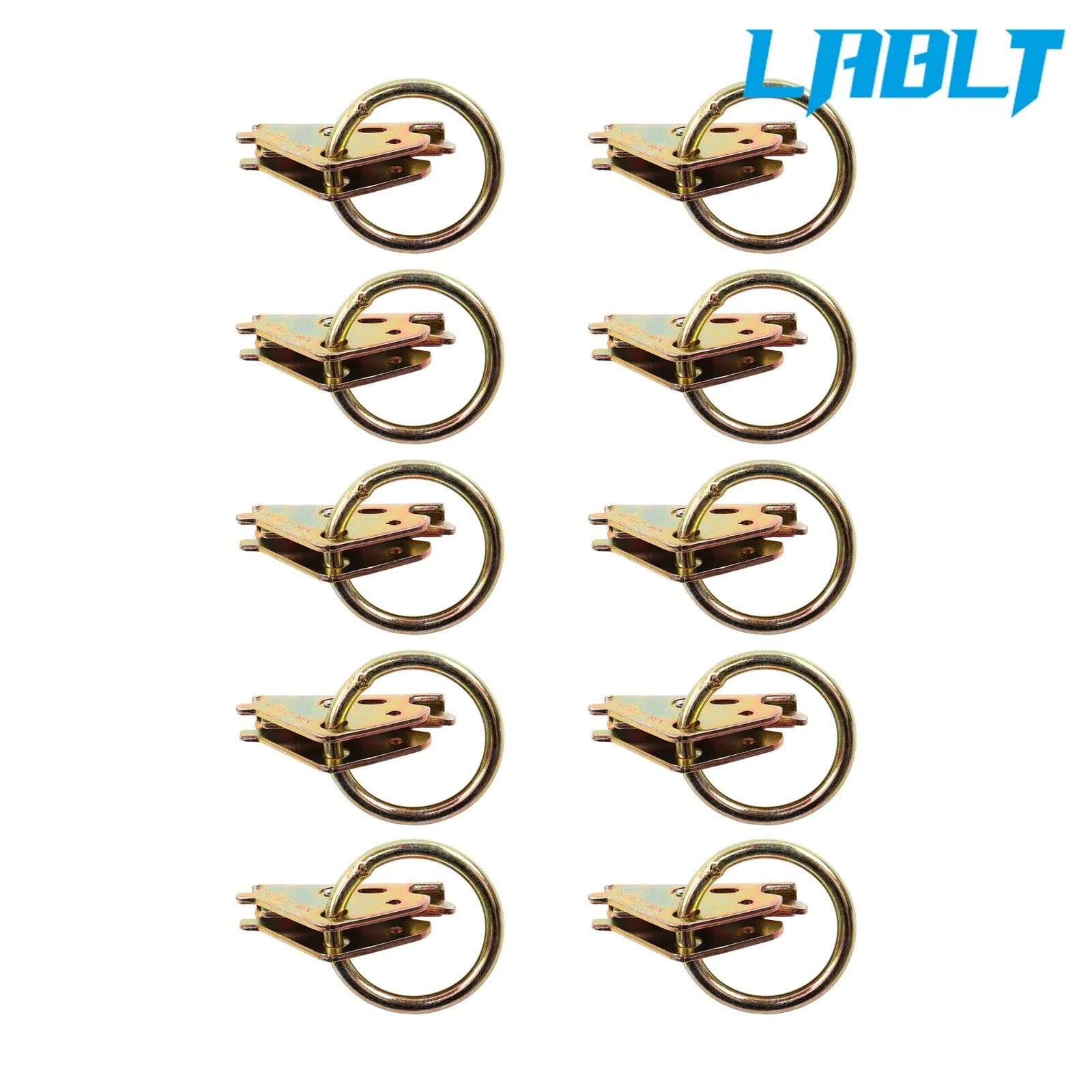 10Pack Steel E-Track O Ring Tie-Down Anchors 2" for E-Track Systems