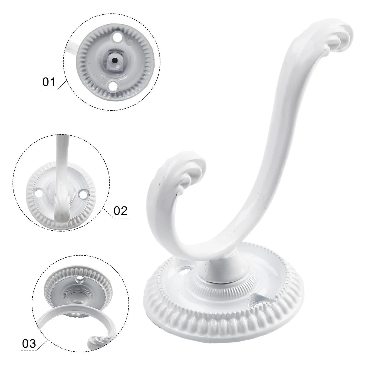 Wall Mounted Hook Hanger for Key Clothes Coat Hat Bag Towel