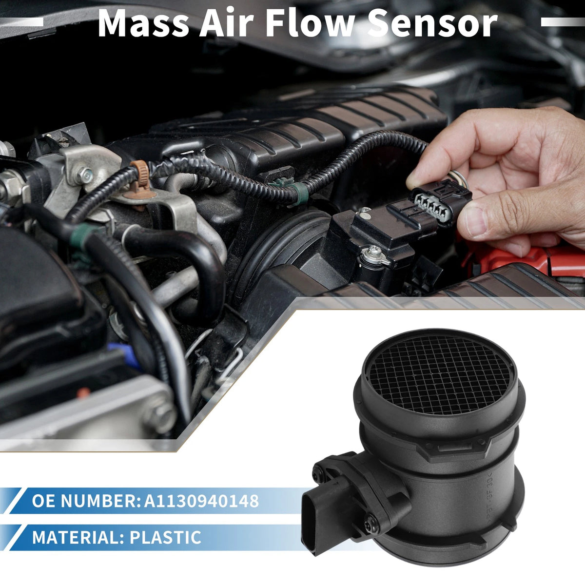MAF Mass Air Flow Sensor Assembly for Mercedes-Benz E430 E500 (2003–2009)
