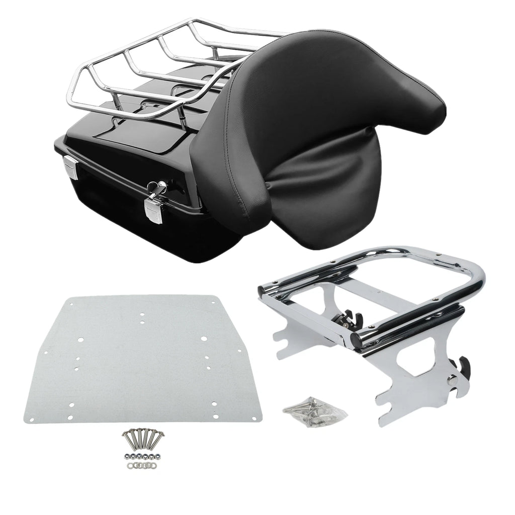 Backrest Pad Mount Rack Base Plate for Harley Road Glide (1997–2008)
