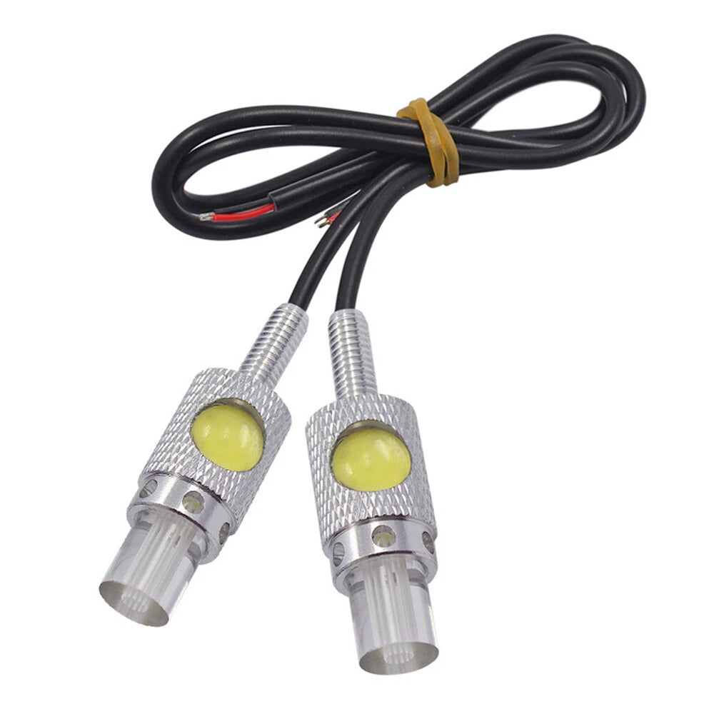 2x LED License Plate Light Lamp White For 12V Car Auto Motorcycle Screw Bolt-on