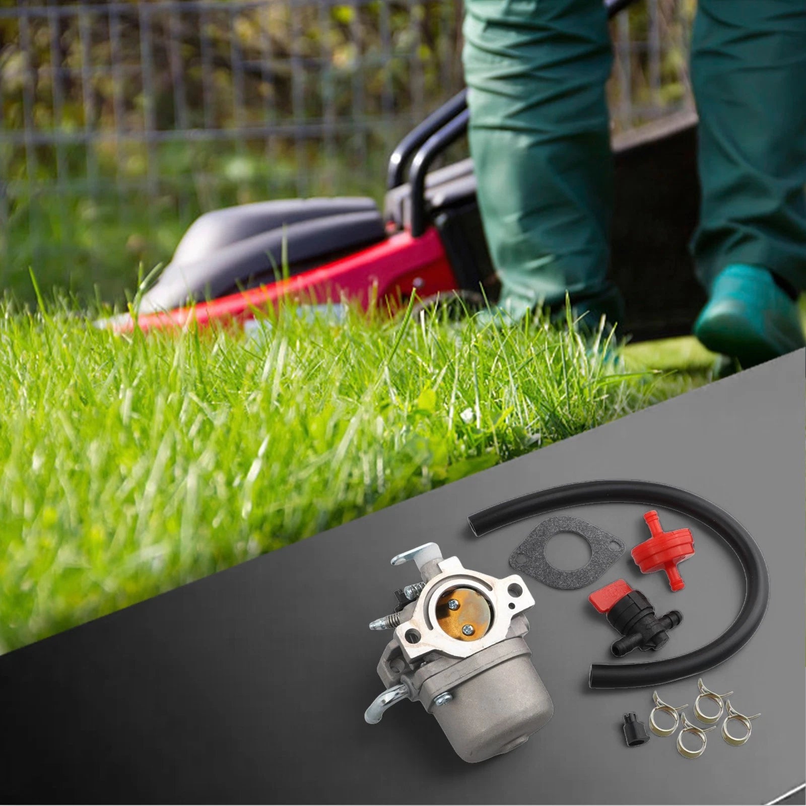 Carburetor Kit for Lawn Care Equipment (Compatible with Multiple Engines)