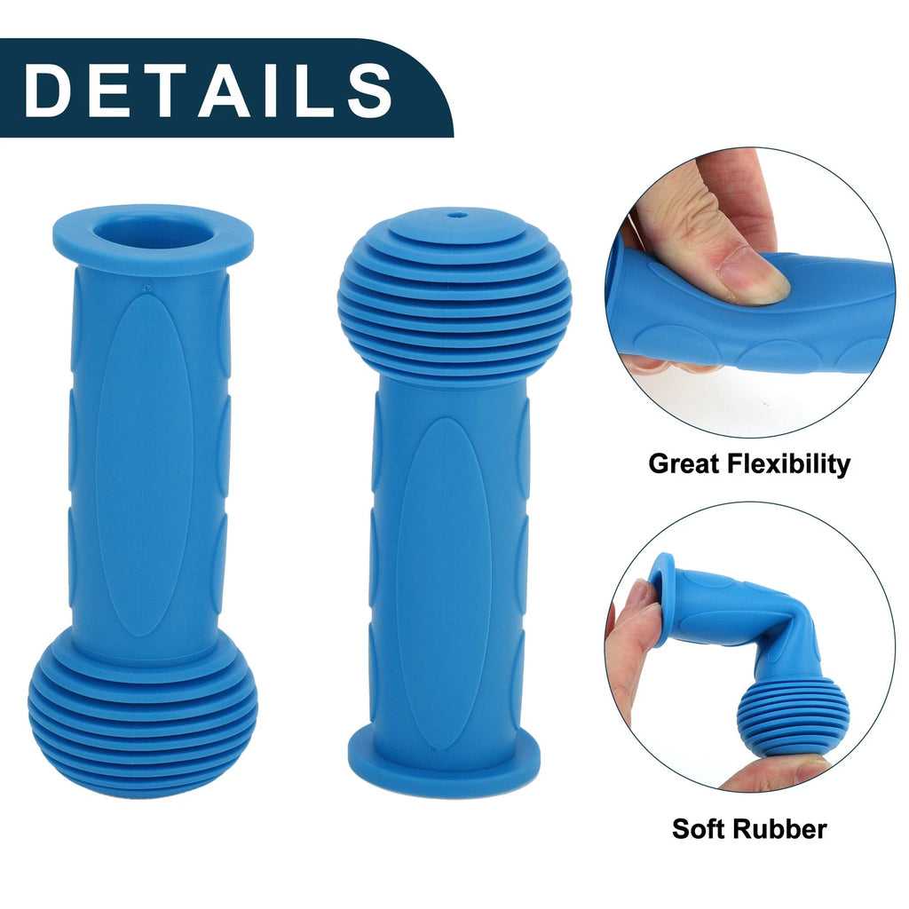 Handlebar Grip Covers 110mm Soft MTB End Grips Protector for Blue Pair