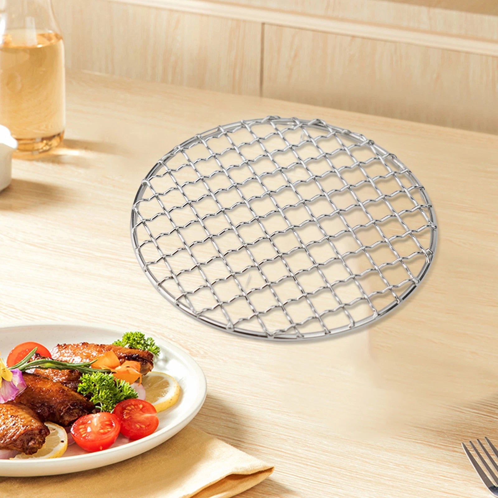 Round Stainless Steel BBQ Mesh for Korean BBQ Tool