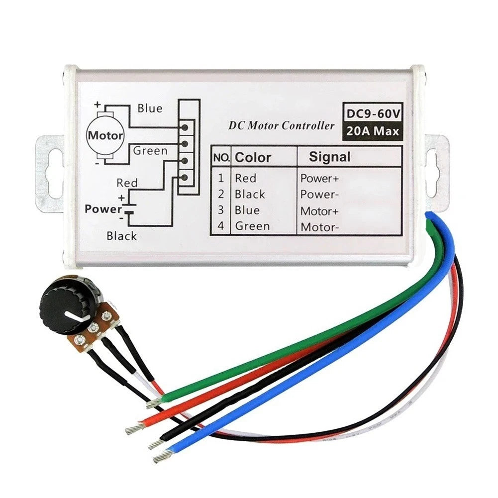 20A DC Motor Speed Controller for PWM Technology (9V–60V)