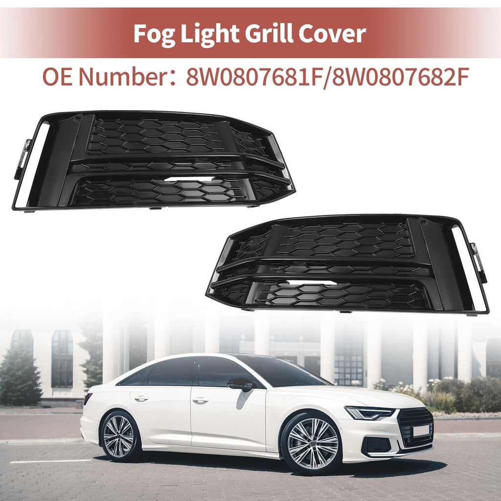 Front Fog Light Grill Pair OEM Replacement for Audi A4 B9 S4 (2016–2024)