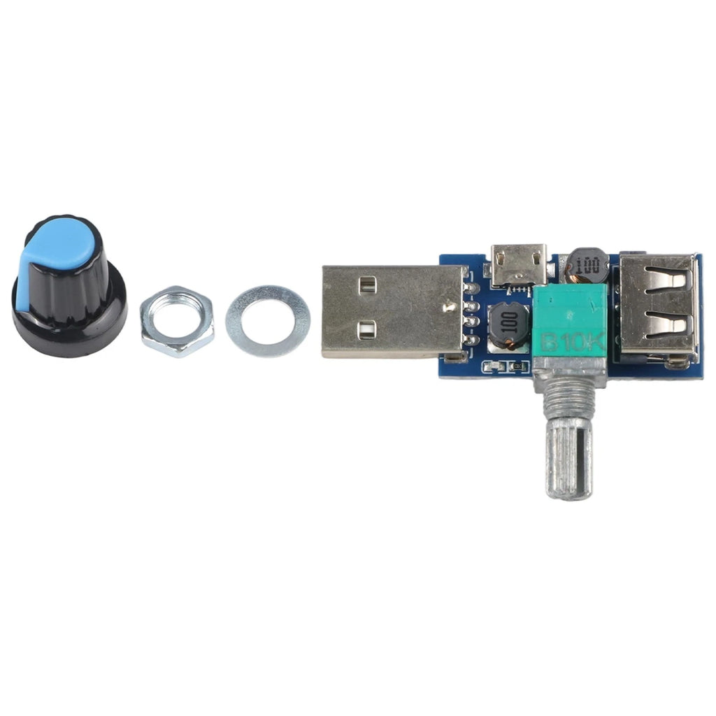 5W USB Fan Airflow Controller with Stepless Voltage Adjustment Knob