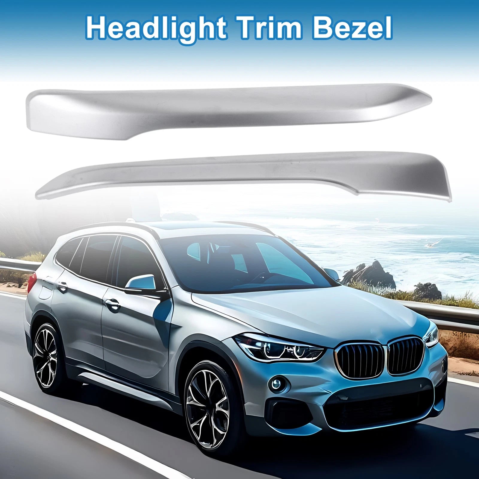 Headlight Trim Bezel Front Left Right for BMW X1 F48 (2016–2019)