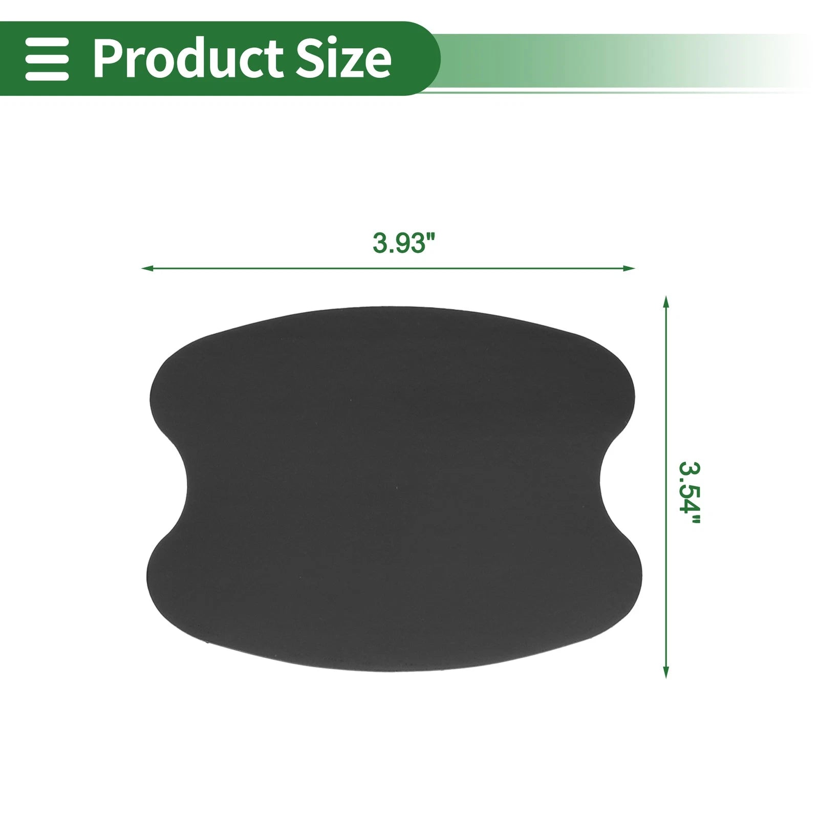 Door Handle Cup Protector Sticker for (3.54"x3.93", Black)