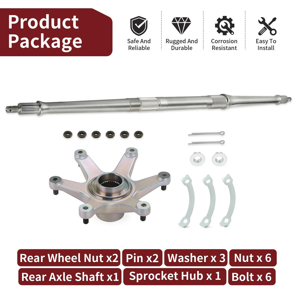 Rear Axle Kit for Yamaha Tri Z 250 YTZ250 (1985–1986) Banshee 350 YFZ350 (1989–2006)