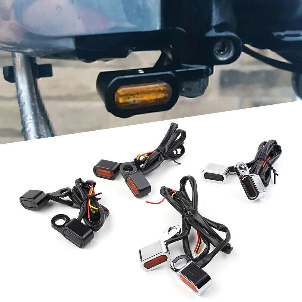 Front Turn Signal Light for Harley Dyna (1996–2017) Black Amber