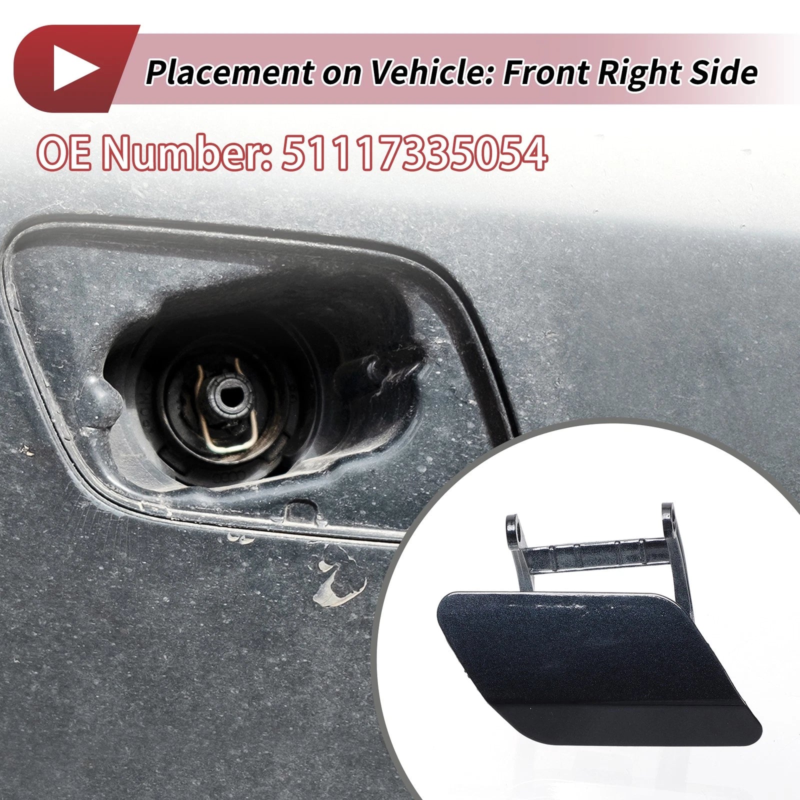 Front Right Washer Nozzle Cover Cap for BMW 740i (2013–2015)