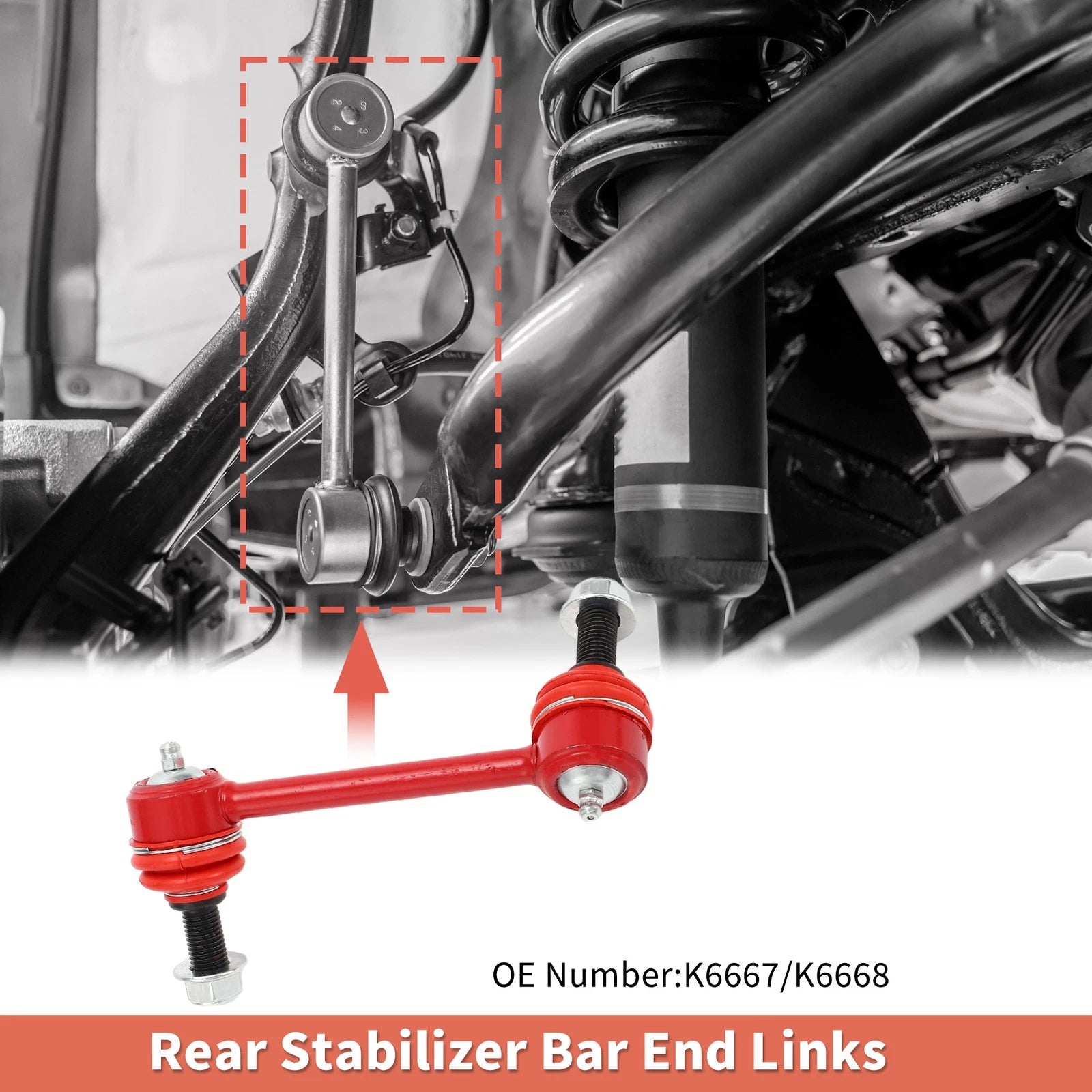 2 pcs Rear Stabilizer Sway Bar Link Replacement for Chevrolet Trailblazer (2002–2009)