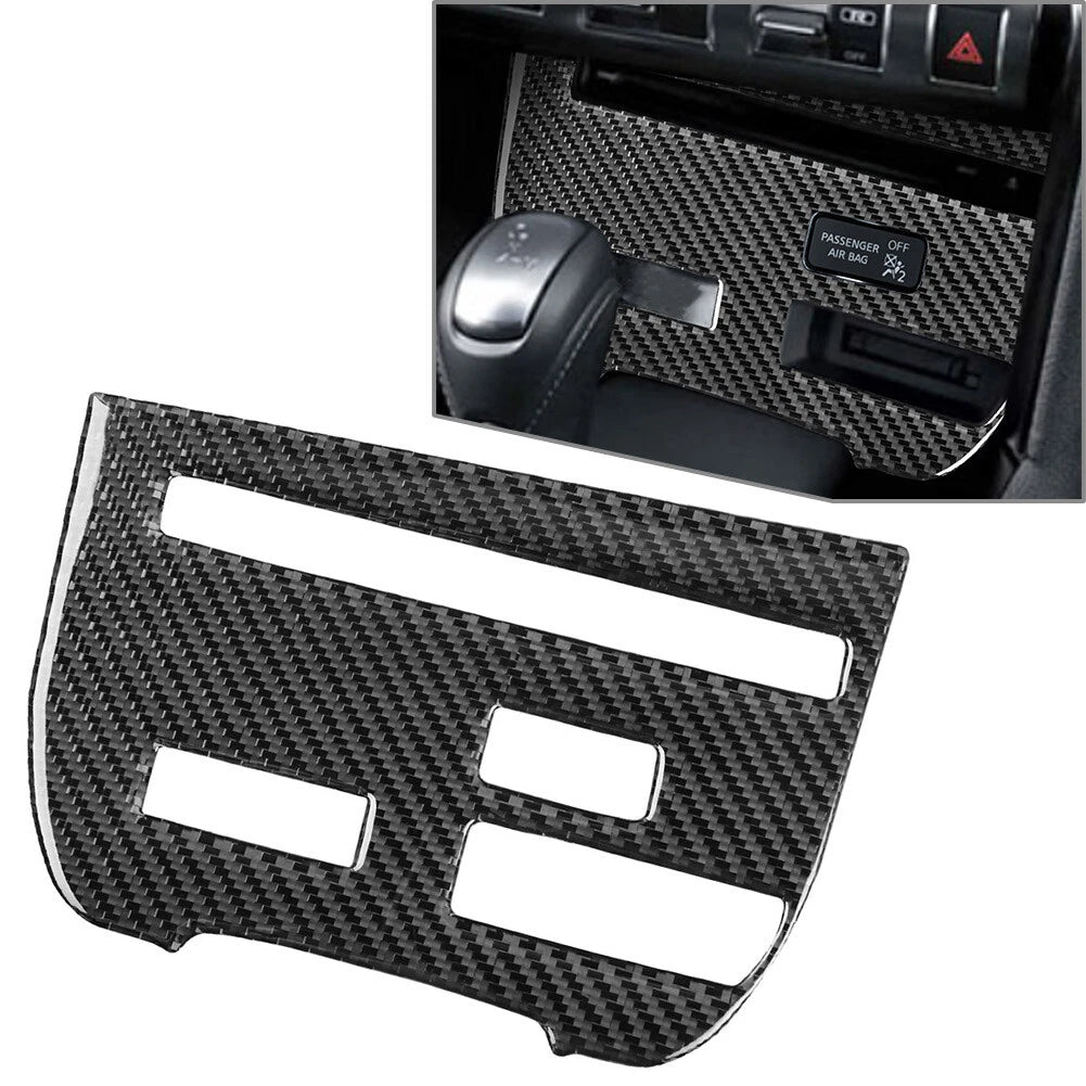 Central Console CD Panel Cover Trim for Nissan GTR R35 (2008–2016) Carbon Black RHD