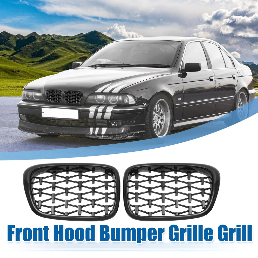 Front Hood Bumper Grille Grill for BMW 525i 530i E39 2001–2003 Pair