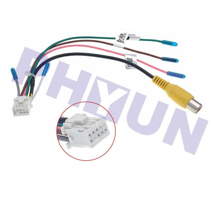 10 Pin RCA Rear View Camera Video Input Cable Adapter for Car Android Radio