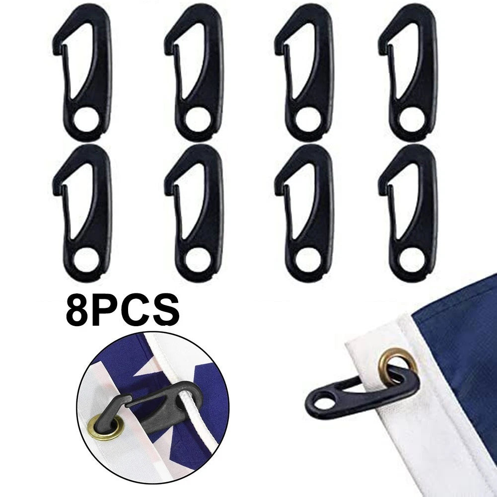 8PCS Flagpole Snap Hook Clips for Flag Poles (Universal)