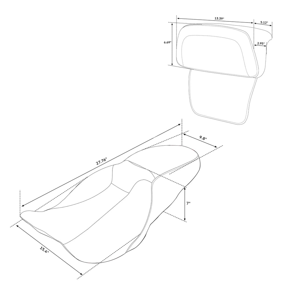 Backrest Pad for Harley Touring (2014–2023)