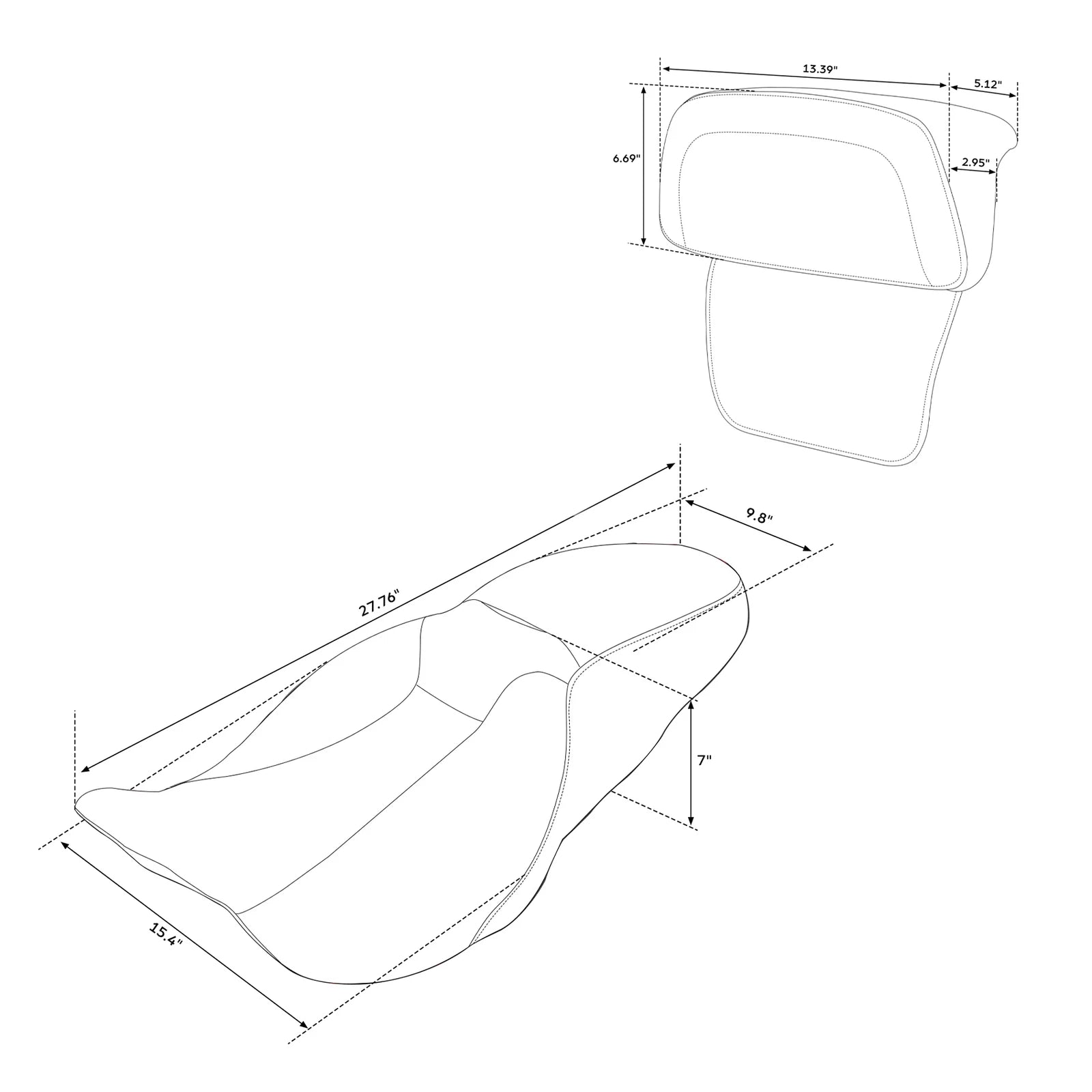 Backrest Pad for Harley Touring (2014–2023)