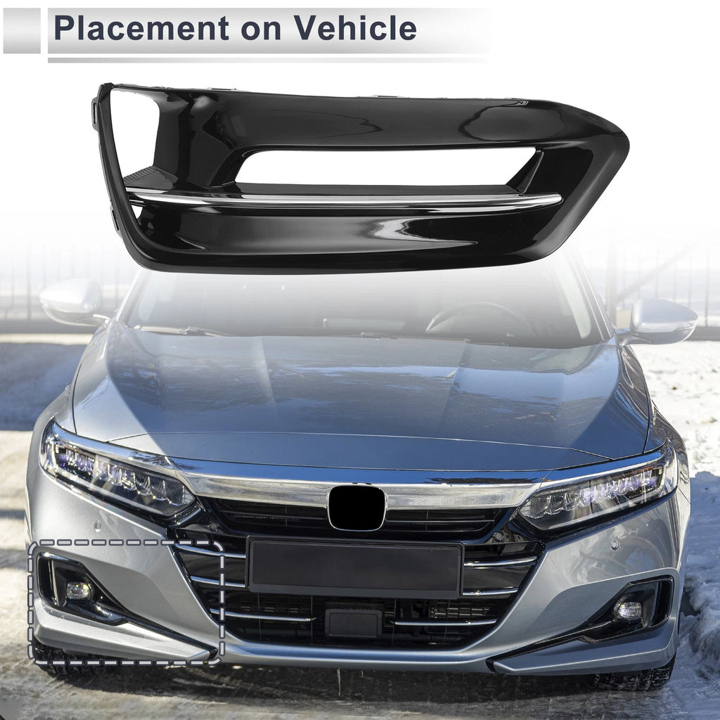 Right Front Fog Light Grill Replacement for Honda Accord (2018–2020)