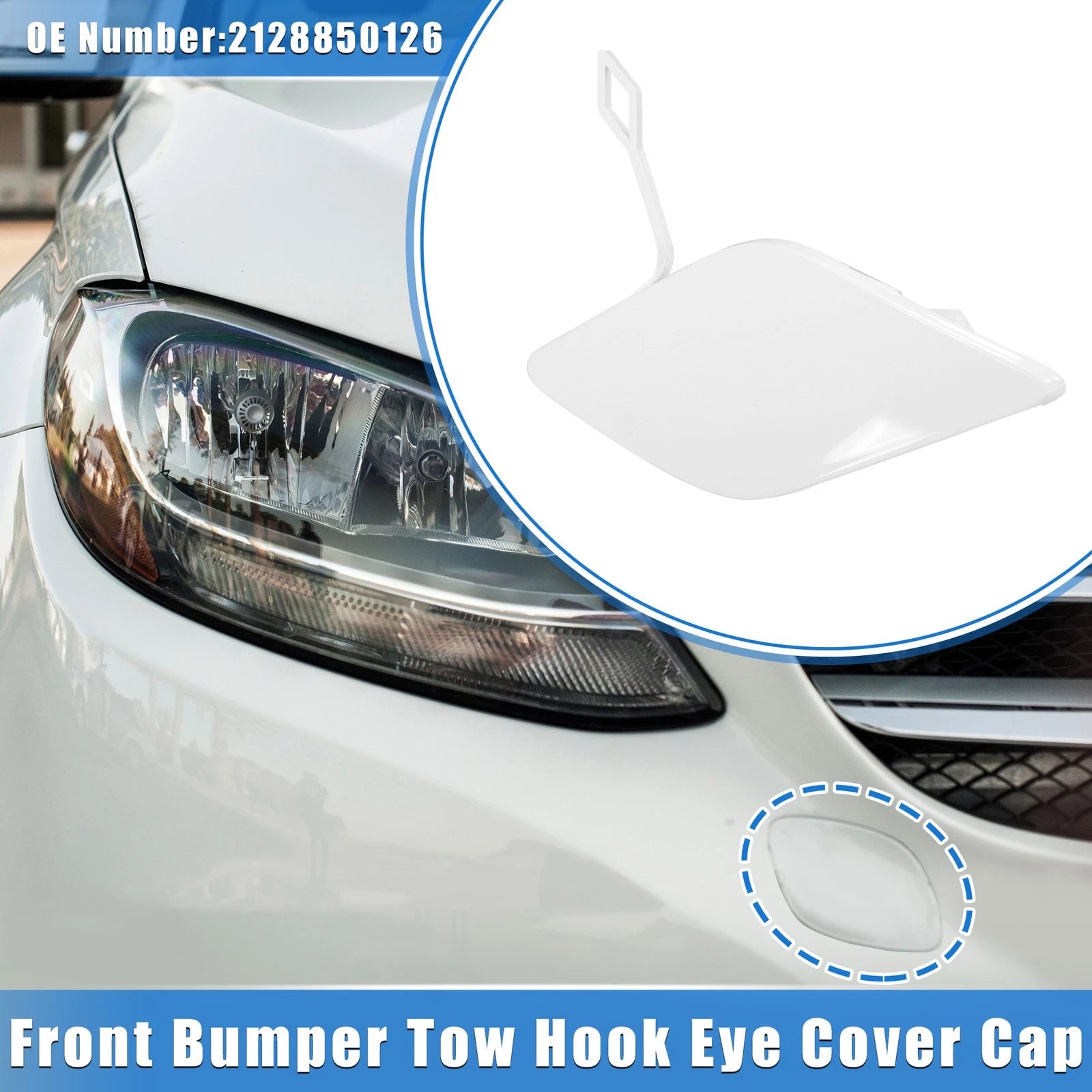 Front Bumper Tow Hook Eye Hole Cap for Mercedes-Benz E350 (2010–2013)