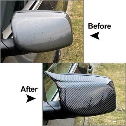 2X M Style Side Rearview Mirror Cover Caps for BMW 5 6 Series (2003–2010)