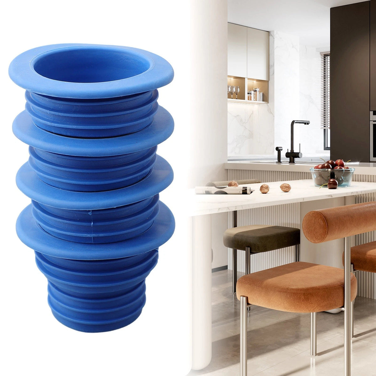 Set of 4 Silicone Seal Rings for Washing Machine Hose