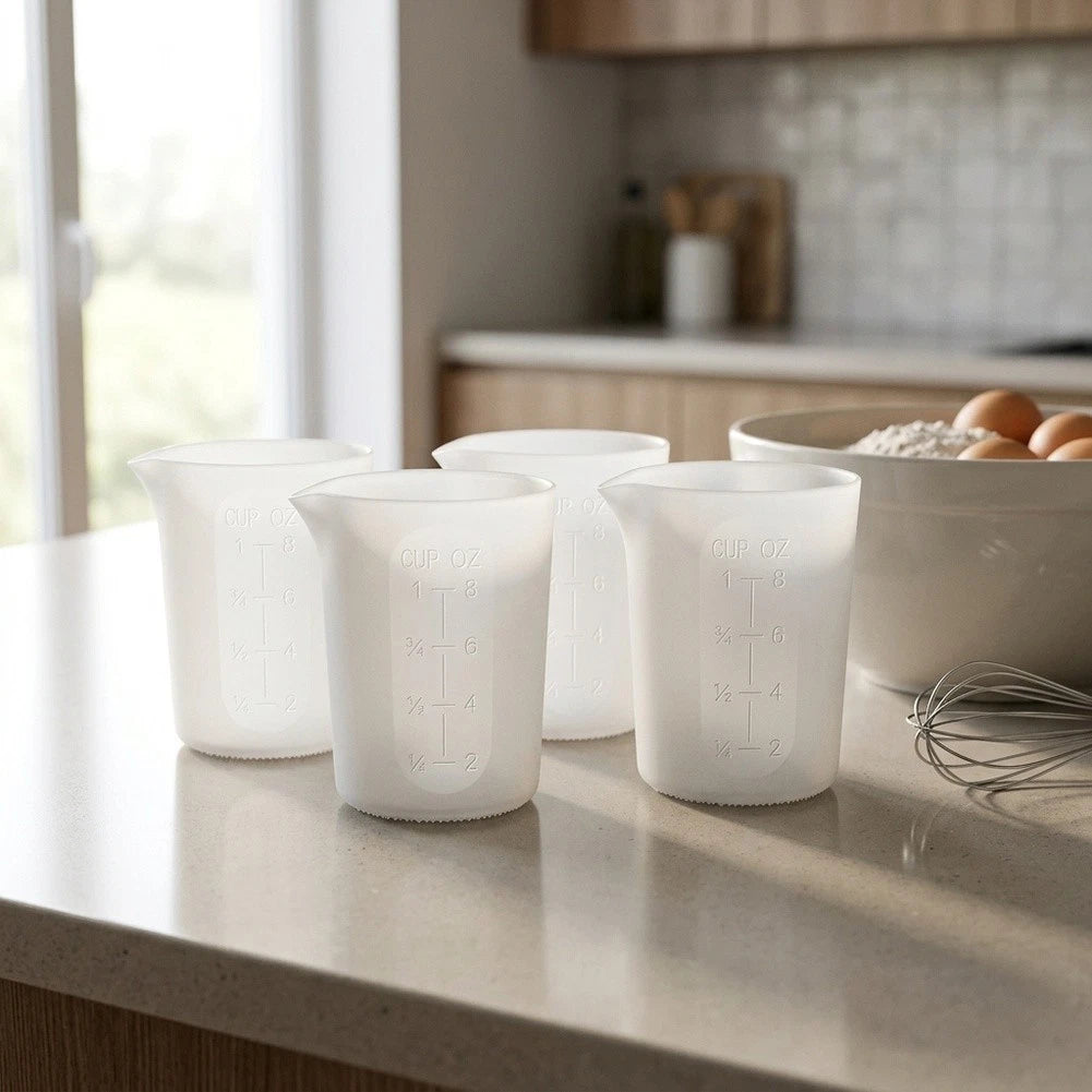 Reusable Silicone Measuring Cups for Kitchen (High Temperature Resistant)