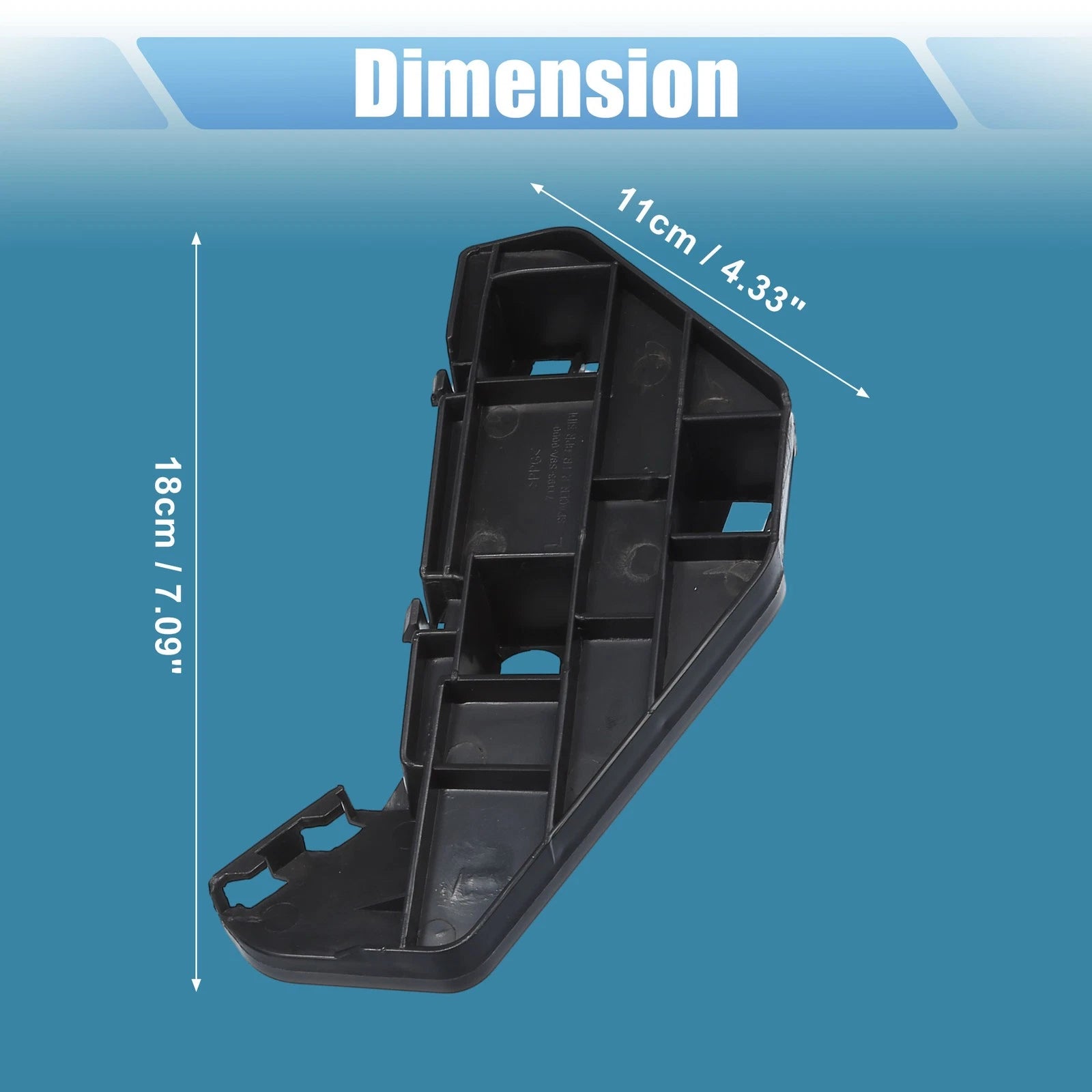 Front Bumper Bracket Pair Replacement for Honda CR-V 2002–2006 Black Plastic